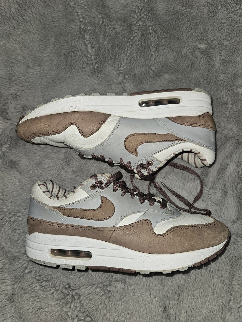 Nike Air Max 1 Premium Shima Shima Sneakers Brown Gray Mens 9.5